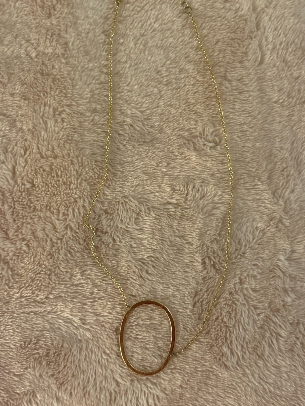 Gold Oval Pendant Necklace - Women Jewelry